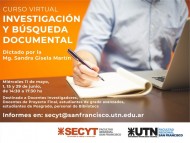 Curso virtual "INVESTIGACIÓN y BÚSQUEDA DOCUMENTAL"